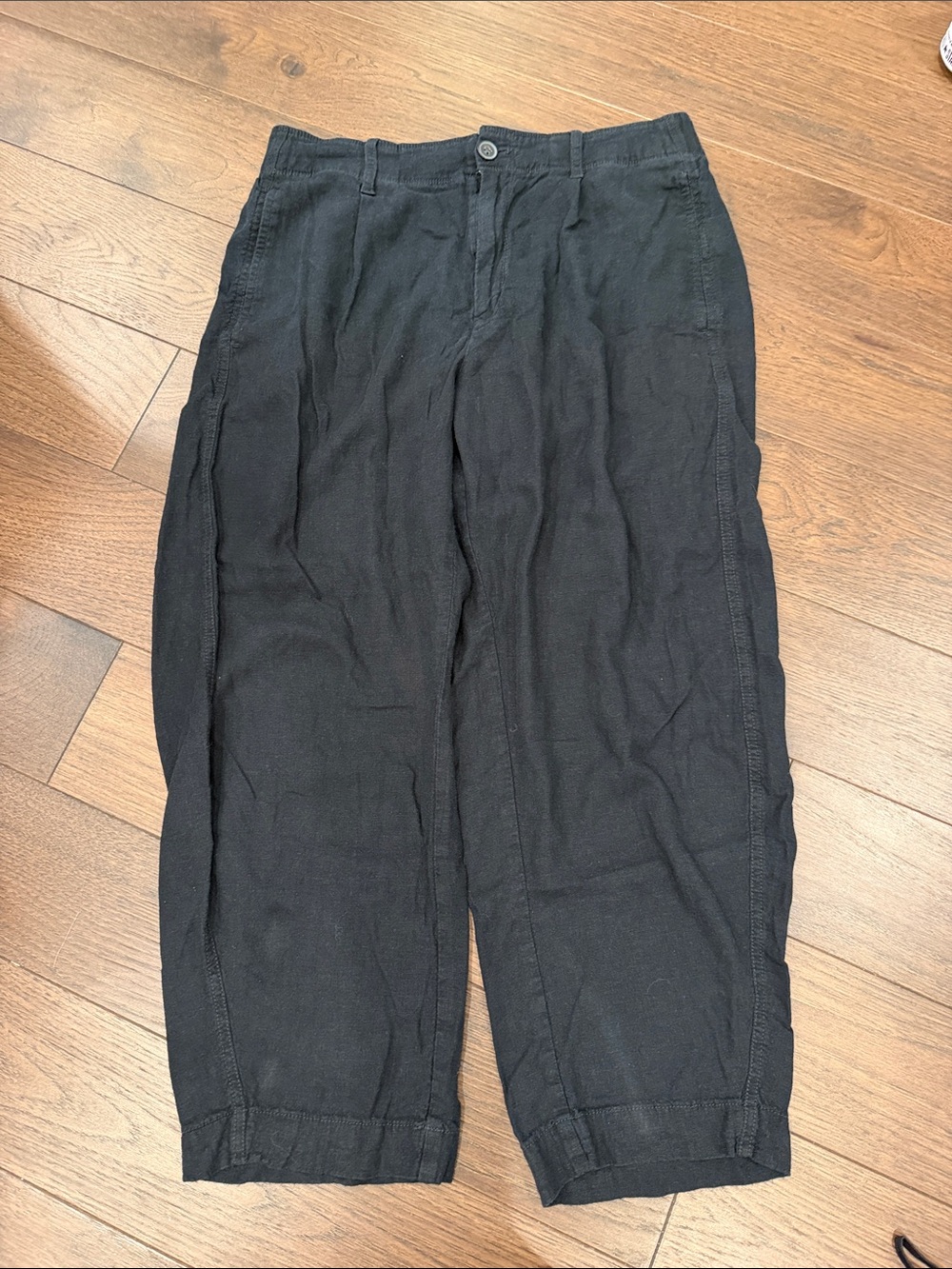 GAP Black Women’s Relaxed Linen-Blend Pants Size Medium - C73-009